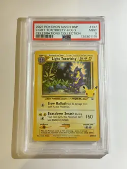 PSA 9 2021 Pokemon SWSH Promo Celebrations Light Toxtricity #137 MINT - Image 1