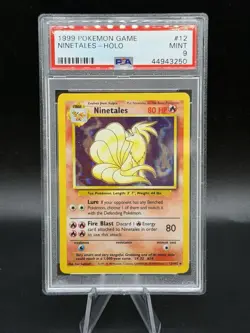 Pokemon Holo Ninetales 12/102 Base Set Graded PSA 9 Mint - Image 1