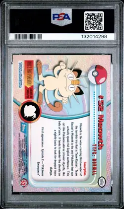 (PSA 8) Pokemon: Topps TV - Meowth #52 - Image 2