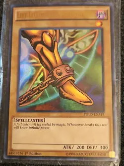Yugioh: Left Leg Of The Forbidden One - YGLD-ENA19 Ultra Rare VLP 1st Ed - Image 1