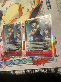 🔥2x🔥Monkey.D.Luffy OP14-013 Super Rare Foil The Azure Sea's Seven OP14-EB04 - Image 1