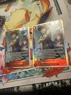 🔥2x🔥Monkey.D.Luffy OP14-013 Super Rare Foil The Azure Sea's Seven OP14-EB04 - Image 2