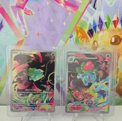 Bulbasaur 133/132 and Ivysaur 134/132 IR Set Mega Evolution Pokemon TCG English - Image 1