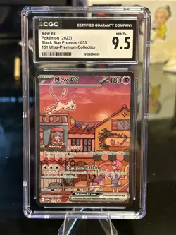 Mew ex Pokemon 2023 Black Star Promo 053 151 Ultra Premium Collection CGC 9.5 - Image 1