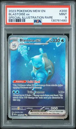 2023 POKEMON MEW EN 151 SPECIAL ILLUSTRATION RARE #200 BLASTOISE EX PSA 9 MINT - Image 1
