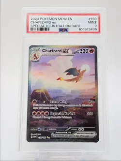 CHARIZARD EX 2023 POKEMON 151 SPECIAL ILLUSTRATION RARE 199/165 PSA 9 Q0004 - Image 1