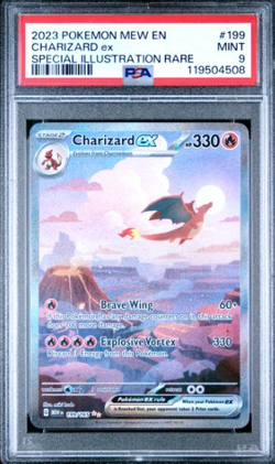 PSA 9 Pokemon TCG 2023 151 #199/165 Charizard EX Special Illustration Rare Holo - Image 1