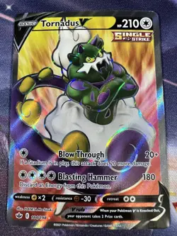 Tornadus V 184/198 Swsh06: Chilling Reign Full Art Holo Pokemon TCG NM - Image 2