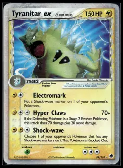 Pokemon Dragon Frontiers 99/101 Tyranitar ex (Delta Species) - Image 1