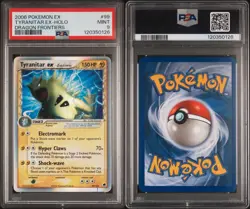 2006 Pokemon Dragon Frontiers Tyranitar ex 99/101 PSA 9 MINT #99 Holo POP 200 - Image 3