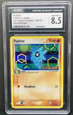 Pokemon 2006 EX Dragon Frontiers PUPITAR Rev Holo Foil 58/101 - CGC 8.5 - Image 1