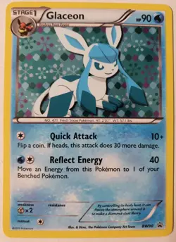 Pokemon Glaceon BW90 Black and White Holo Black Star Promo Light Play See Pics - Image 1