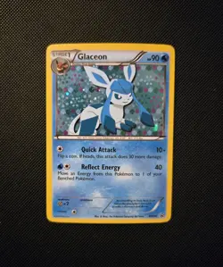 2013 Pokemon Glaceon BW90 Black and White Holo Black Star Promo w SWIRL - Exc/NM - Image 1