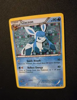 2013 Pokemon Glaceon BW90 Black and White Holo Black Star Promo w SWIRL - Exc/NM - Image 2