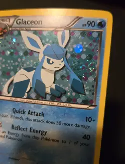 2013 Pokemon Glaceon BW90 Black and White Holo Black Star Promo w SWIRL - Exc/NM - Image 3