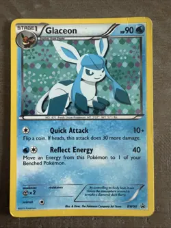 Pokemon Glaceon BW90 Black and White Holo Black Star Promo Light Play See Pics - Image 1