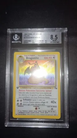 Pokemon Dragonite 4/62 - Fossil 1st Edition ITA - BGS 8.5 - 1999 - Image 2