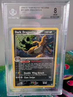 2004 POKEMON EX TEAM ROCKET RETURNS #15/109 DARK DRAGONITE COSMOS HOLO (BGS) 8 - Image 1