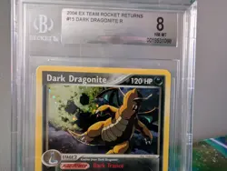 2004 POKEMON EX TEAM ROCKET RETURNS #15/109 DARK DRAGONITE COSMOS HOLO (BGS) 8 - Image 2