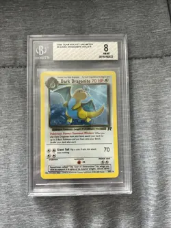 Pokemon Tcg Dark Dragonite Holo Rare 5/82 Team Rocket Unlimited BGS 8 - Image 1