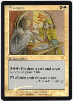Armistice 1999 Mercadian Masques FOIL White Rare Enchantment MTG NM AZ3 - Image 1