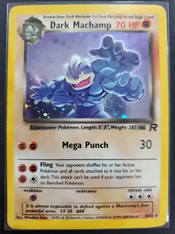 Dark Machamp 10/82 Team Rocket Holo MP Pokemon TCG - Image 1