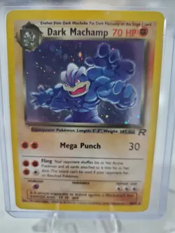 Dark Machamp 10/82 Team Rocket Holo MP Pokemon TCG - Image 3