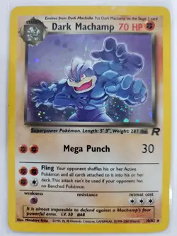 Dark Machamp 10/82 Team Rocket Holo MP Pokemon TCG - Image 4