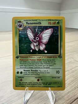 Pokemon TCG 1st Edition Venomoth Jungle 13/64 Holo Rare - Image 1