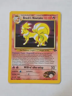 Pokemon TCG Brock's Ninetales 3/132 Gym Challenge Holo Rare Unlimited English - Image 1