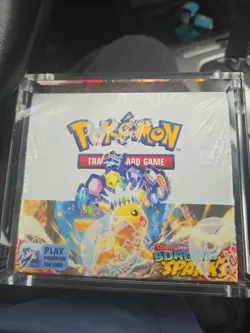 Pokemon Surging Sparks Booster Box Display 36 Packs with acrylic case - Image 1