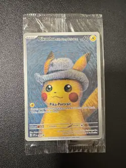 PIKACHU VAN GOGH WITH GREY FELT HAT SVP EN 085 PROMO POKEMON CARD-SEALED - Image 1