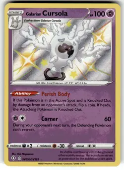 GALARIAN CURSOLA SV050/SV122 SHINING FATES POKEMON (SHINY VAULT, NM) - Image 1