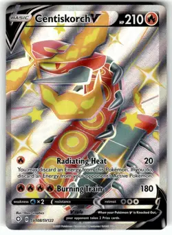 Centiskorch V - SV108/SV122 - Pokemon Shining Fates Sword Shield Shiny Rare NM - Image 1