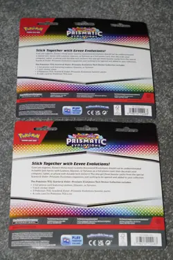 New & Sealed! Set of 2 Pokemon TCG Prismatic Evolutions Tech Sticker Collection - Image 2