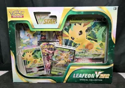 LEAFEON V STAR Collection Box Pokemon TCG Factory Sealed 2022 - Image 1
