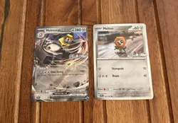 Melmetal ex 105/142 + Meltan 102/142 Stellar Crown Stamped Promo Card Pokemon - Image 1