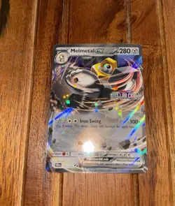 Melmetal ex 105/142 + Meltan 102/142 Stellar Crown Stamped Promo Card Pokemon - Image 2