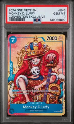 2024 One Piece Promo Monkey D Luffy Convention Exclusive PSA 10 English - Image 1