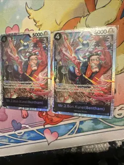 🔥2x🔥Mr.2.Bon.Kurei (Bentham) (SR) OP14-091 One Piece TCG The Azure Sea's Seven - Image 1