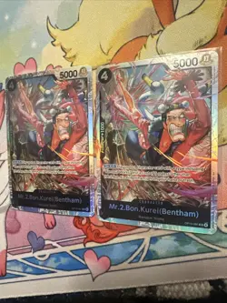 🔥2x🔥Mr.2.Bon.Kurei (Bentham) (SR) OP14-091 One Piece TCG The Azure Sea's Seven - Image 2