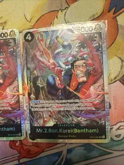 🔥2x🔥Mr.2.Bon.Kurei (Bentham) (SR) OP14-091 One Piece TCG The Azure Sea's Seven - Image 3