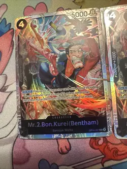 🔥2x🔥Mr.2.Bon.Kurei (Bentham) (SR) OP14-091 One Piece TCG The Azure Sea's Seven - Image 5