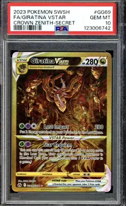 2023 Pokemon SWSH Crown Zenith Secret #GG69 FA Giratina Vstar PSA 10 GEM MINT - Image 1