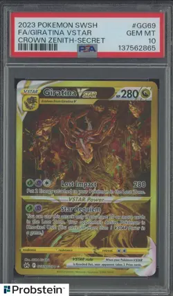 2023 Pokemon SWSH Crown Zenith Secret #GG69 FA Giratina Vstar PSA 10 GEM MINT - Image 1