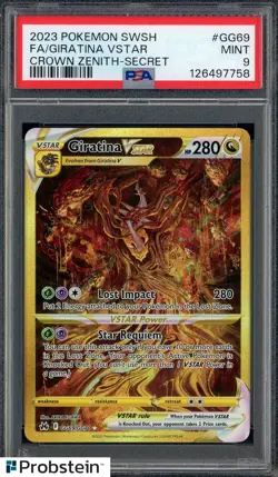 2023 Pokemon SWSH Crown Zenith Secret #GG69 Giratina Vstar Fa PSA 9 MINT - Image 1
