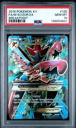 2016 Pokemon XY FA/M Scizor EX Breakpoint #120 PSA GEM MT 10 - Image 1