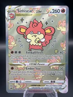 Pokemon TCG Simisear VSTAR Ultra Rare Crown Zenith: Galarian Gallery GG37/GG70 - Image 1