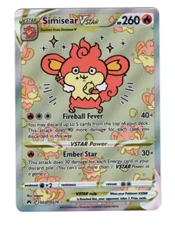 2023 Simisear VSTAR Crown Zenith Galarian Gallery GG37 Ultra Rare Pokemon TCG - Image 1