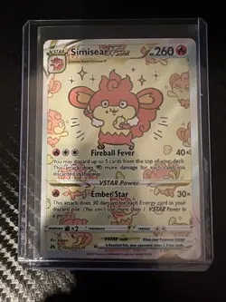 Pokemon TCG Simisear VSTAR GG37/GG70 Crown Zenith Galarian Gallery English NM - Image 1